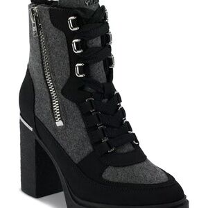 DKNY Women's Toia Lace-Up Zip Booti
